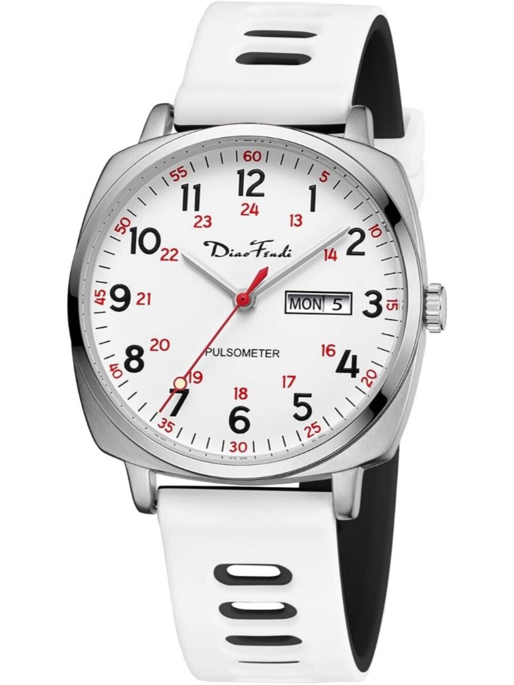 Diaofendi Women's White Black Analog Medical Professional Waterproof Wrist Watch